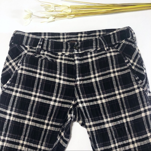 🦋Free People • Crinkle Plaid Pegged Pants - Picture 7 of 12